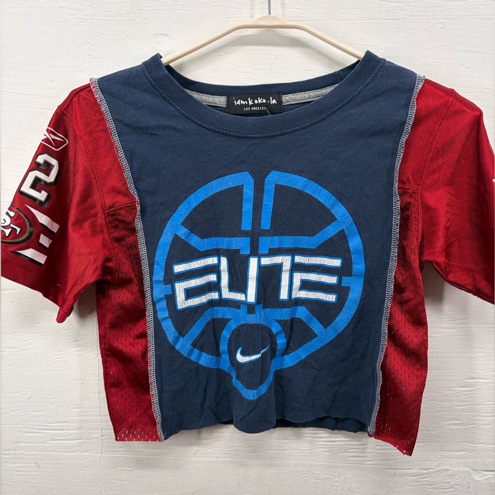 I Am Koko x Nike Elite Cropped Top Small/Medium 49ers Mesh Sleeve LA